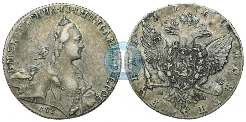 Picture 1 rouble 1766 year СПБ-АШ 