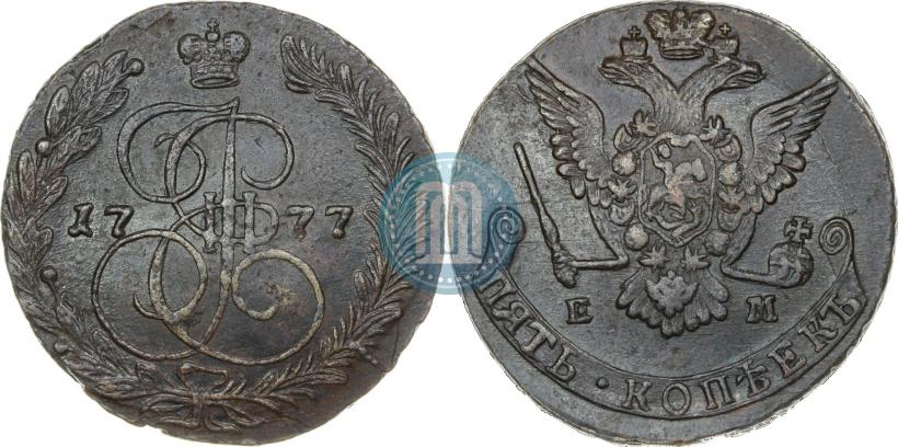 Фото 5 копеек 1777 года ЕМ 