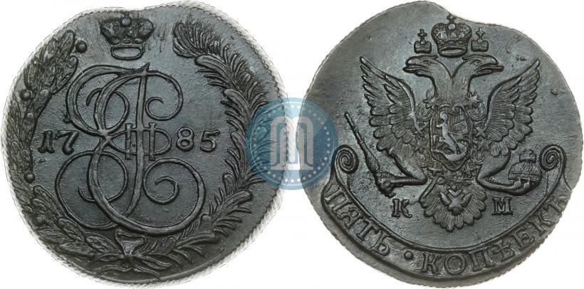 Picture 5 kopecks 1785 year КМ 