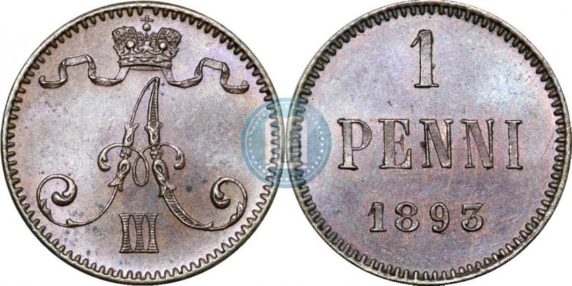 Picture 1 penni 1893 year  