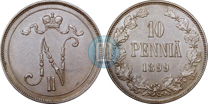 Фото 10 пенни 1899 года  