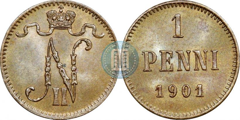 Фото 1 пенни 1901 года  