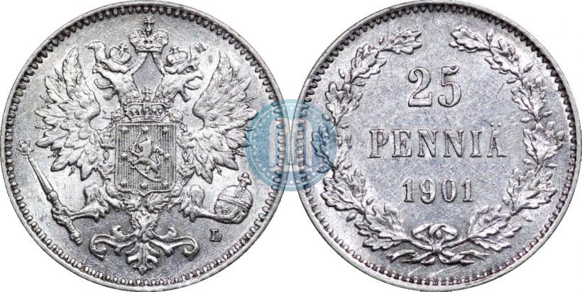 Фото 25 пенни 1901 года L 