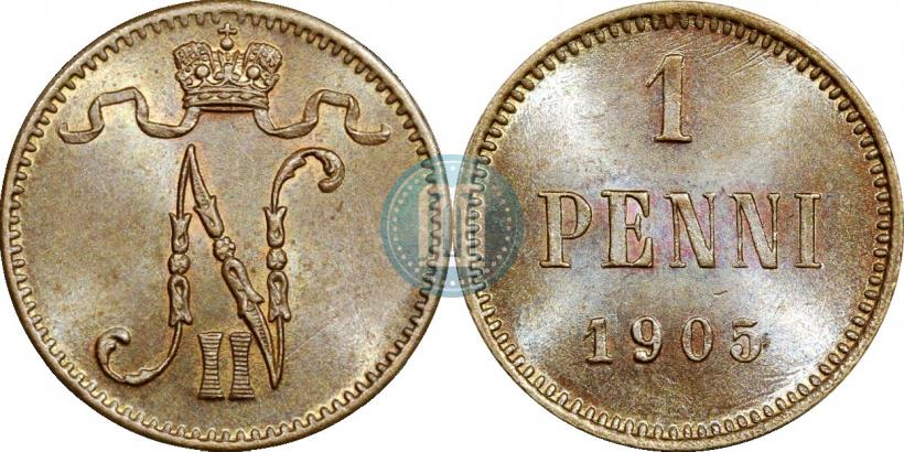 Фото 1 пенни 1905 года  