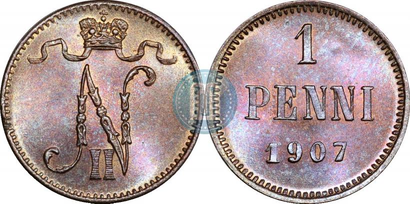 Фото 1 пенни 1907 года  
