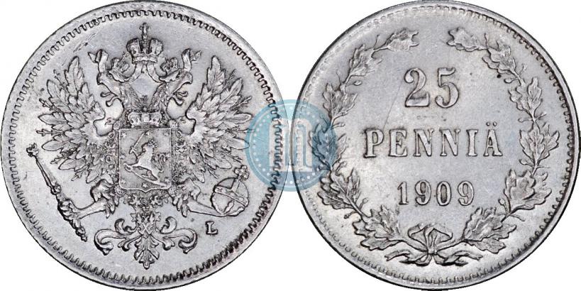 Фото 25 пенни 1909 года L 