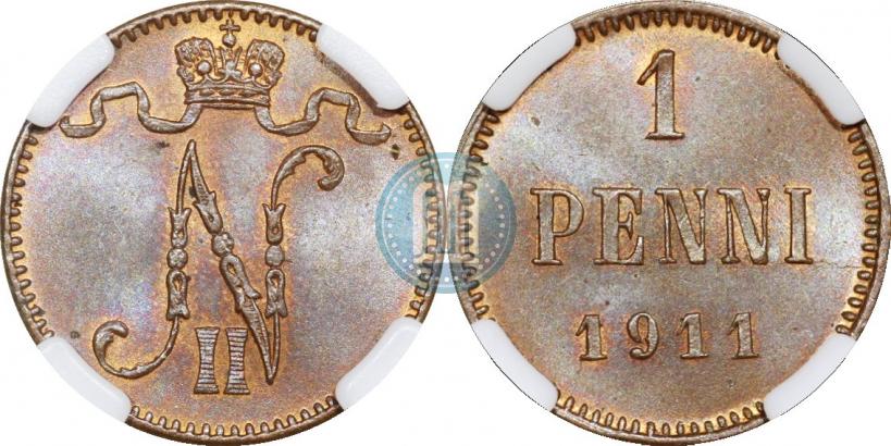Фото 1 пенни 1911 года  