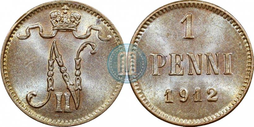 Фото 1 пенни 1912 года  