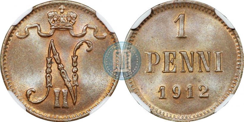 Фото 1 пенни 1912 года  