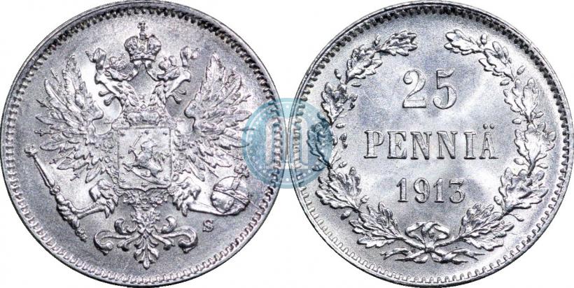 Фото 25 пенни 1913 года S 