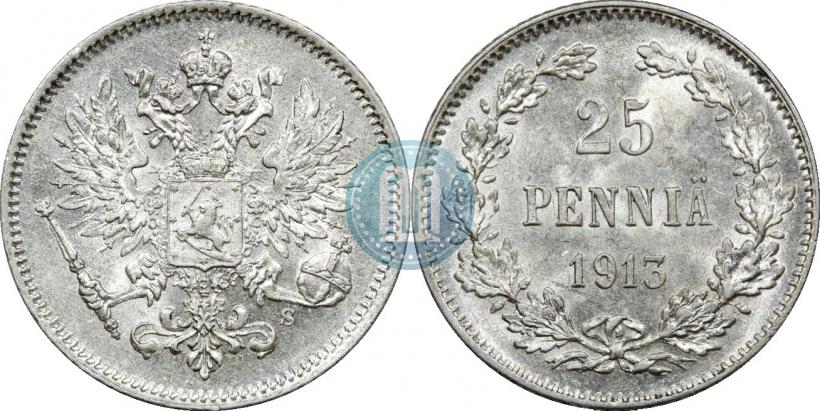 Picture 25 pennia 1913 year S 