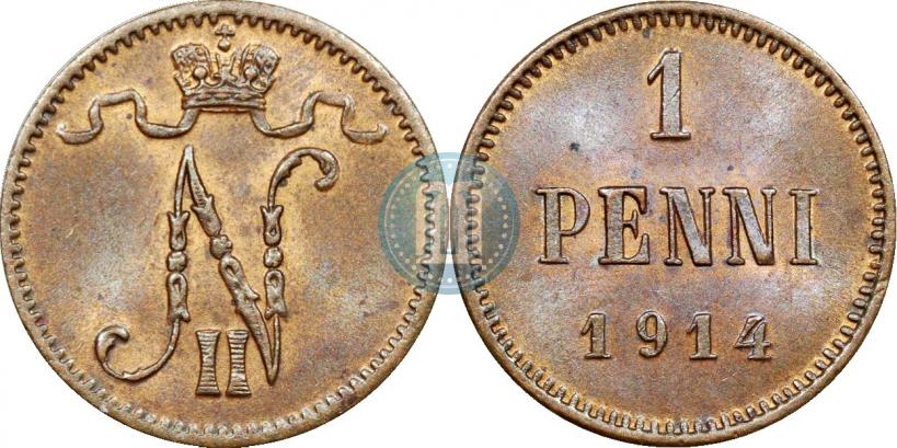 Фото 1 пенни 1914 года  
