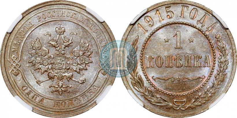 Picture 1 kopeck 1915 year  