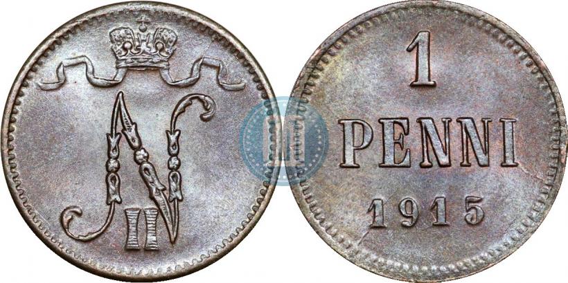 Фото 1 пенни 1915 года  