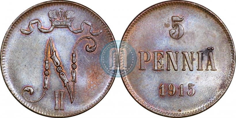 Фото 5 пенни 1915 года  
