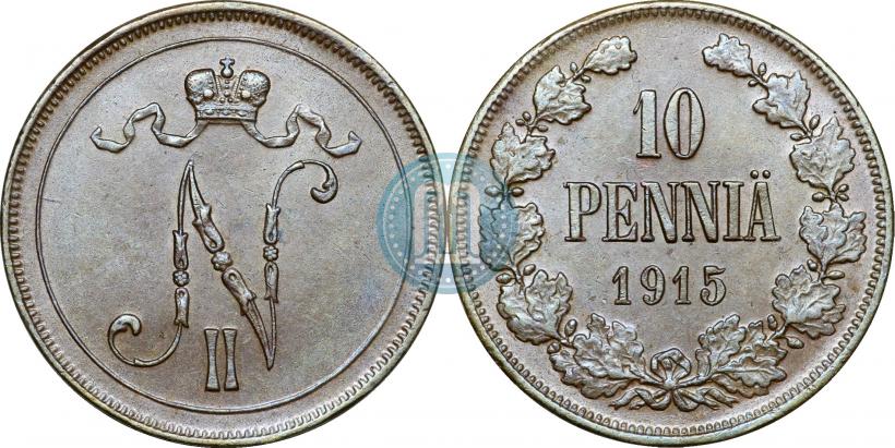 Фото 10 пенни 1915 года  