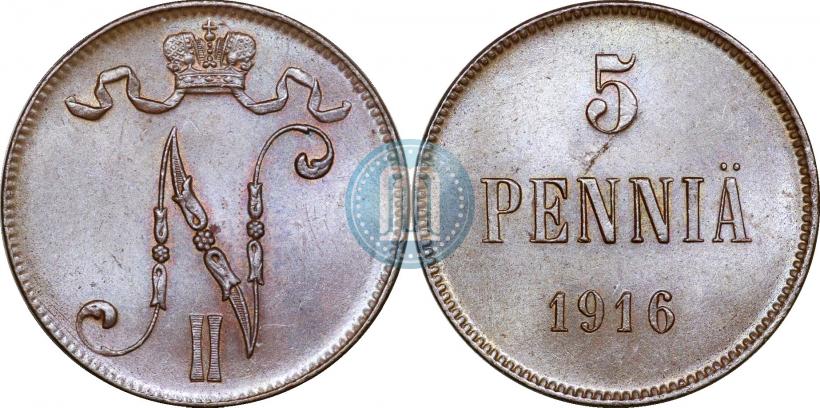 Фото 5 пенни 1916 года  