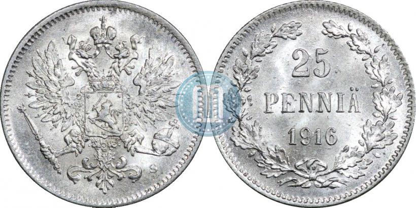 Фото 25 пенни 1916 года S 
