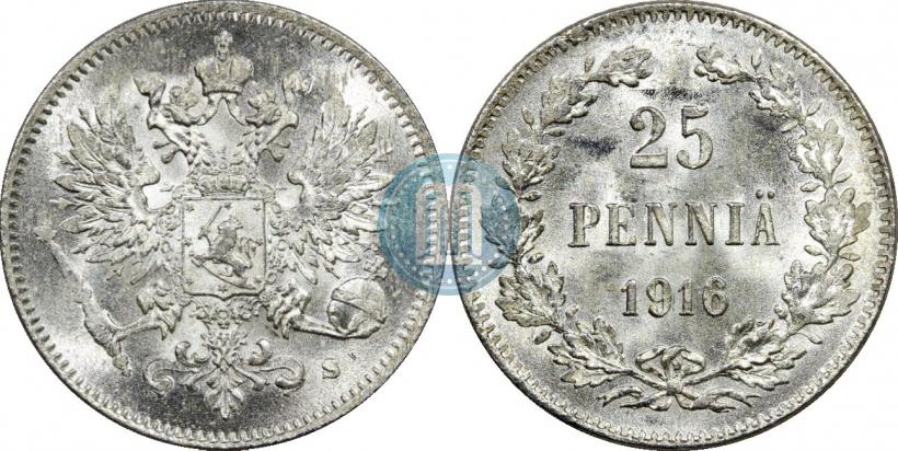 Фото 25 пенни 1916 года S 