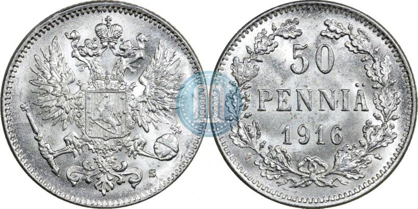 Фото 50 пенни 1916 года S 