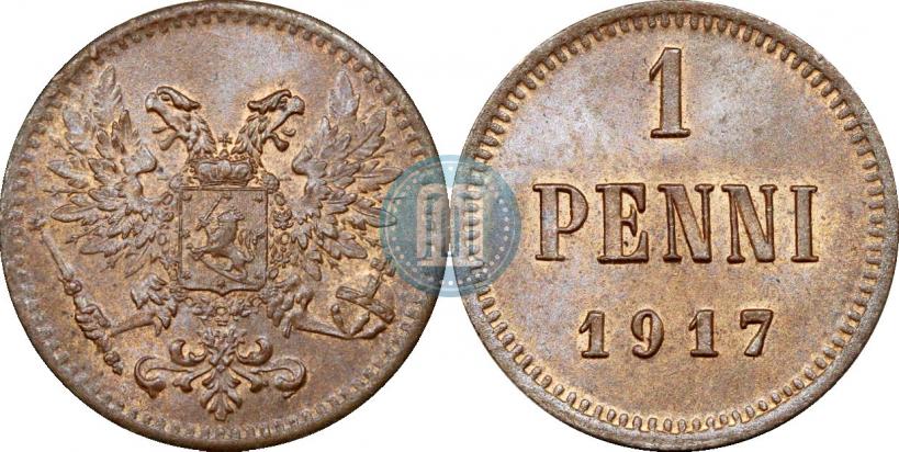 Фото 1 пенни 1917 года  