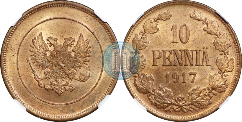 Фото 10 пенни 1917 года  