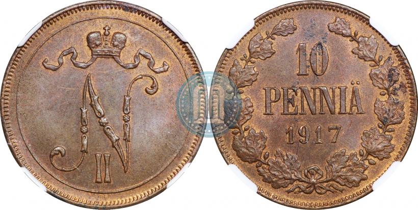 Фото 10 пенни 1917 года  