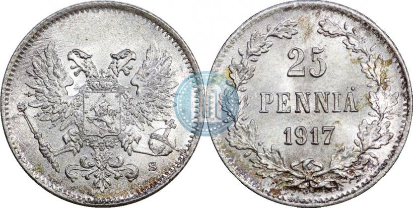 Фото 25 пенни 1917 года S 