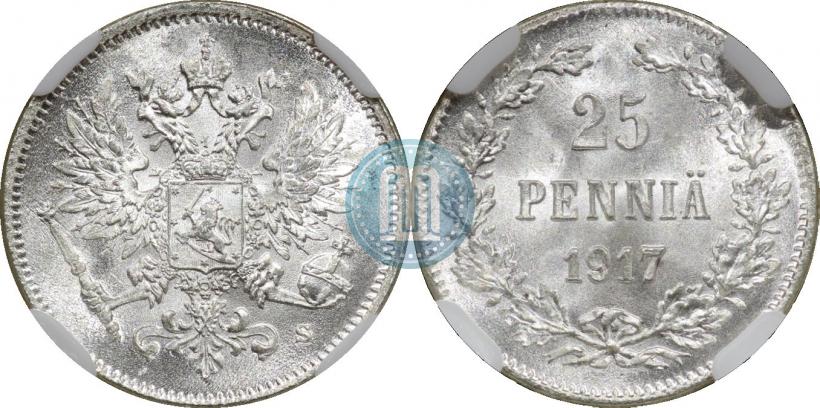 Фото 25 пенни 1917 года S 