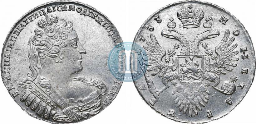 Фото 1 рубль 1733 года  