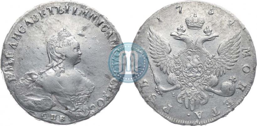Picture 1 rouble 1754 year СПБ-IМ "Portrait by Benjamin Scott"