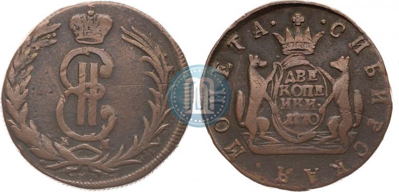 Picture 2 kopecks 1770 year КМ 