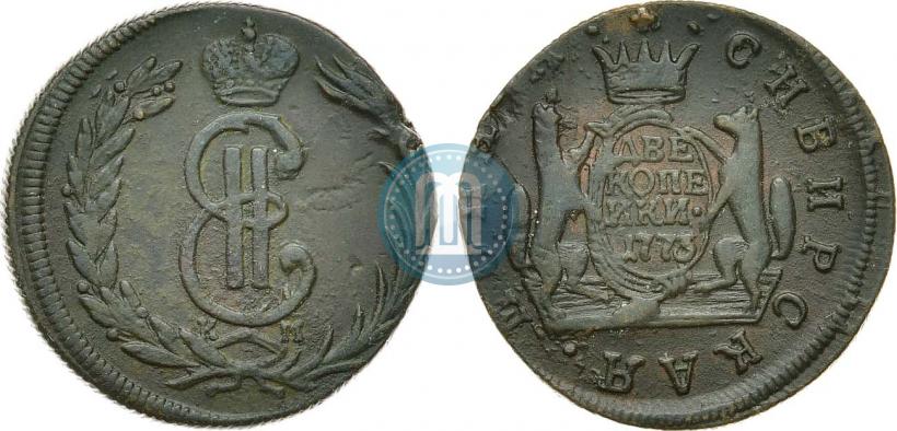 Picture 2 kopecks 1773 year КМ 