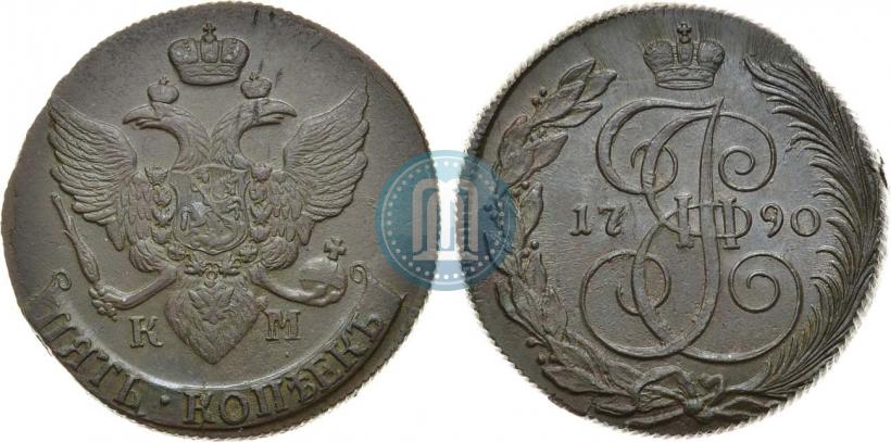 Picture 5 kopecks 1790 year КМ 