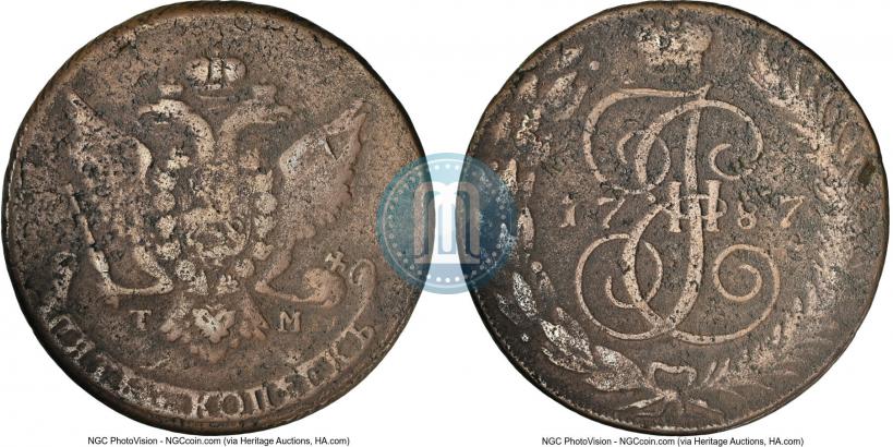 Picture 5 kopecks 1787 year ТМ 