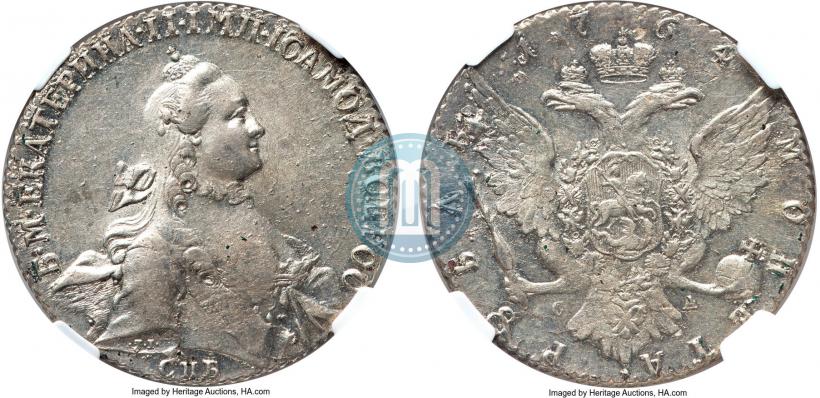 Picture 1 rouble 1764 year СПБ-СА 