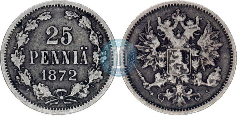 Picture 25 pennia 1872 year S 