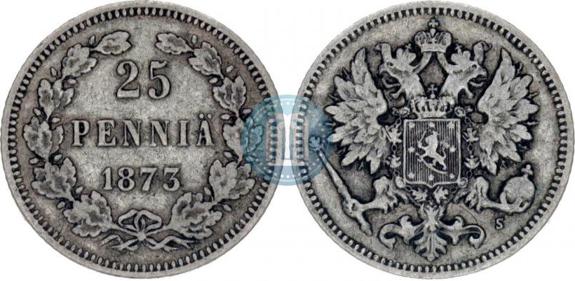 Picture 25 pennia 1873 year S 