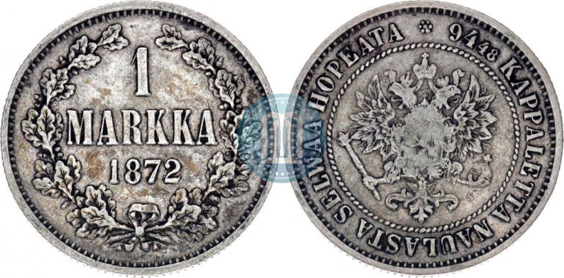 Picture 1 markka 1872 year S 