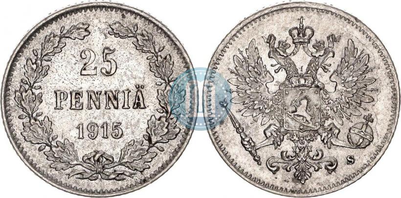 Фото 25 пенни 1915 года S 