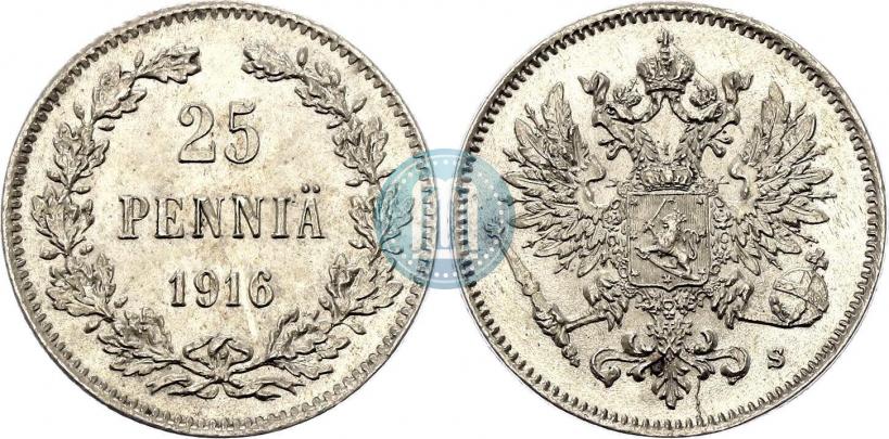 Фото 25 пенни 1916 года S 