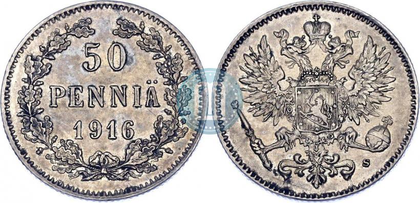 Фото 50 пенни 1916 года S 