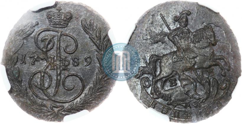 Picture 1 kopeck 1789 year ЕМ 