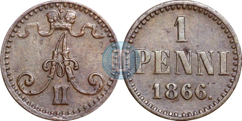 Picture 1 penni 1866 year  