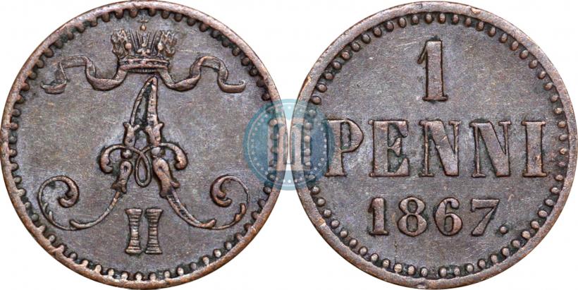 Picture 1 penni 1867 year  
