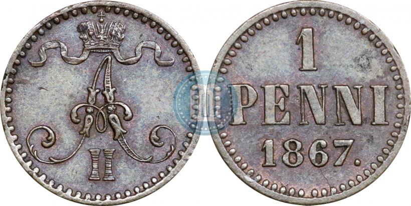 Picture 1 penni 1867 year  