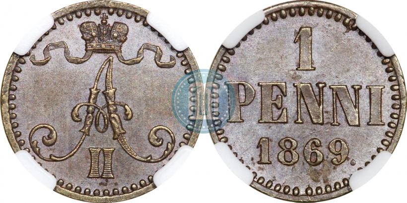 Picture 1 penni 1869 year  