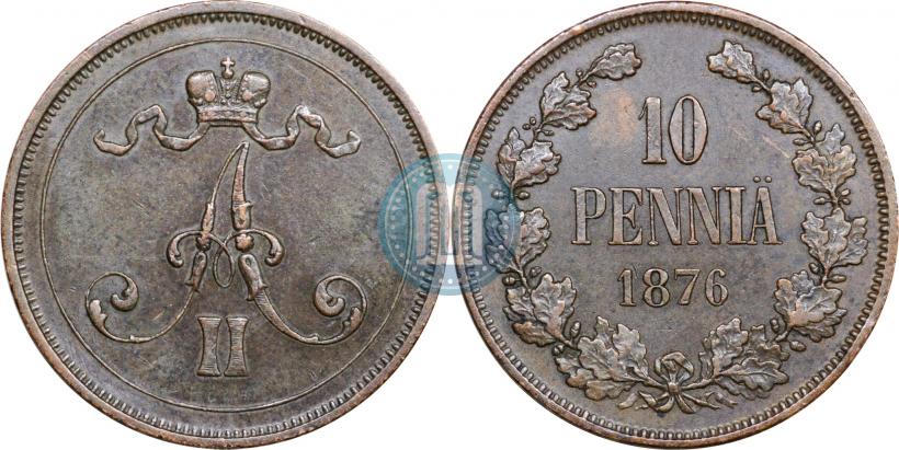 Picture 10 pennia 1876 year  