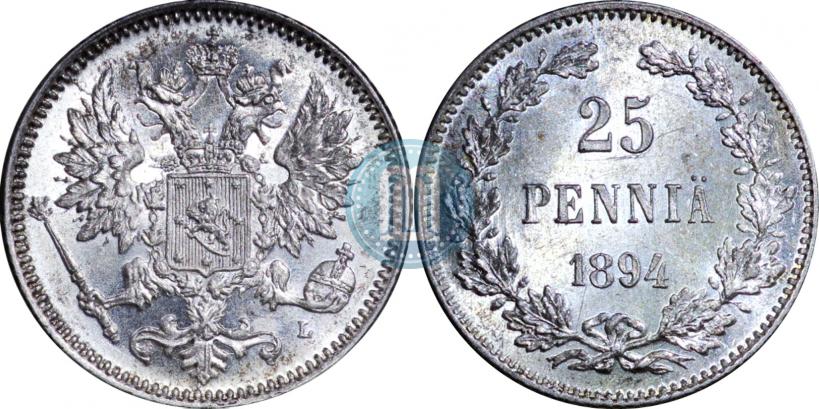 Picture 25 pennia 1894 year L 