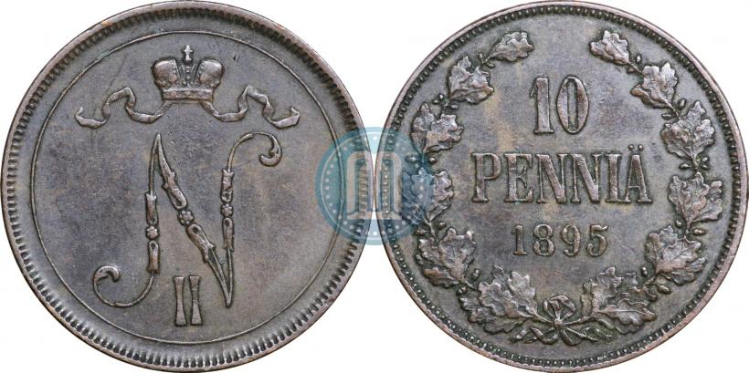 Picture 10 pennia 1895 year  